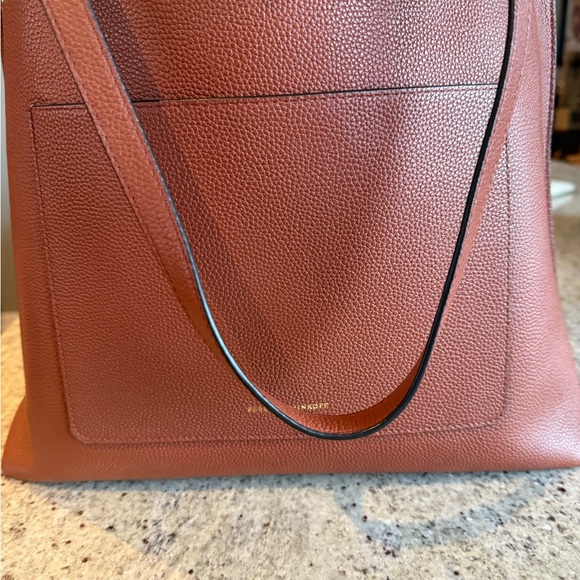 Rebecca Minkoff Brown Gold Shoulder Bag with Structured Design - Picture 5 of 5